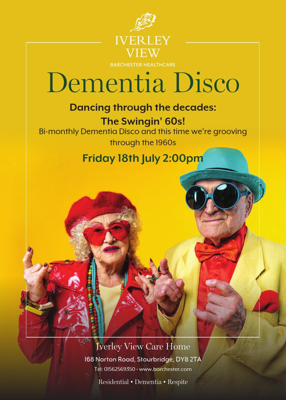 Iverley View Care Home - Dementia Disco: Swinging 60's Edition